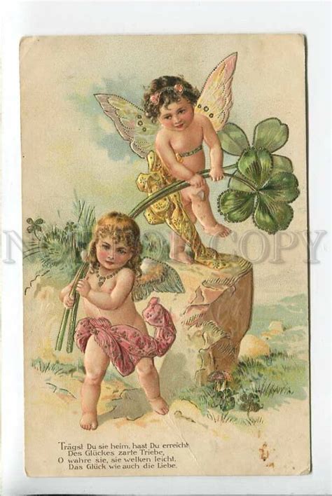 3184649 NUDE Angel ELF Fairy FANTASY Vintage EMBOSSED PC Topics Folklore Legends Fairy