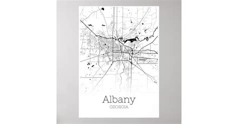 Albany Map - Georgia - City Map Poster | Zazzle