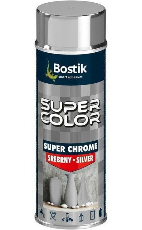 Farba W Sprayu Lakier Super Chrome Lustro Sc Srebrny 400Ml Bostik