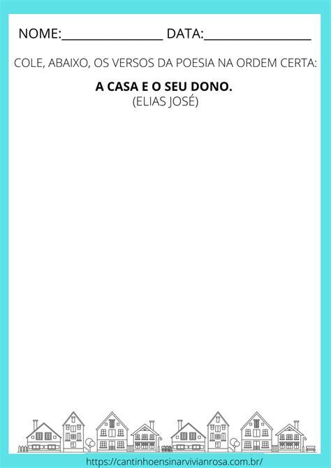 Sequ Ncia Did Tica A Casa E O Seu Dono Elias Jos Cantinho Ensinar