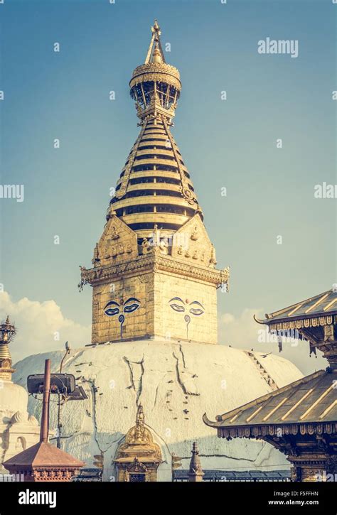 Swayambhunath or Monkey temple Stock Photo - Alamy