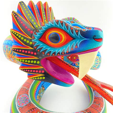 Snake Alebrije Oaxacan Wood Carving In 2022 Wood