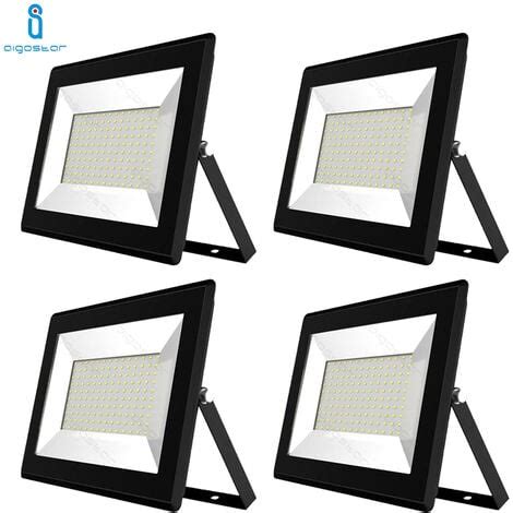 SLIM LED FLOODLIGHT 100W SMD 4000K NATURAL WHITE IP65 OUTDOOR 4 PCS