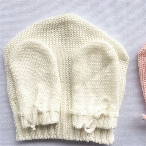 Kit Touca E Luva Tricot Off White Produtos Elo7