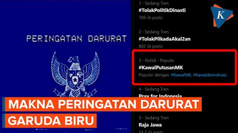 Video Alert Peringatan Darurat Berlogo Garuda Biru Apa Artinya