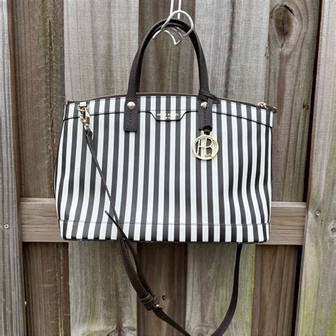 Henri Bendel Bags Henri Bendel Brown White Striped Handbag Poshmark