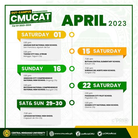 𝗖𝗠𝗨𝗖𝗔𝗧𝟮𝟬𝟮𝟯 Central Mindanao University College Admission Test