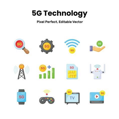 Transform your projects with our 5G network icons Add a touch of