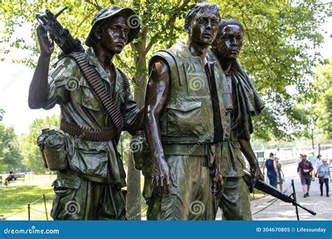 Bronze Statue of the Hispanic, Caucasian and African American on the ...