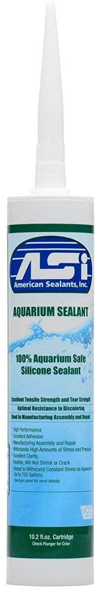 Asi Black Aquarium Silicone Sealant 102 Oz Cartridge