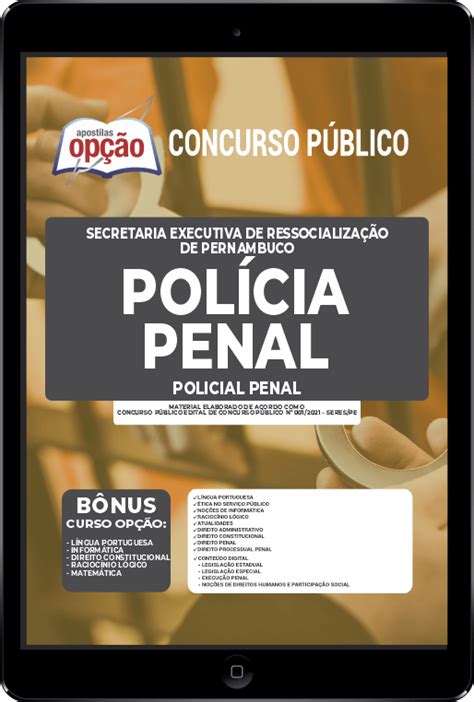 Apostila Policia Penal PE Em PDF Policial Penal