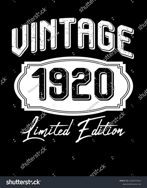 102nd Birthday Vintage Legends Born 1920 Stock Vector Royalty Free