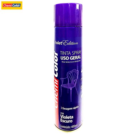 Tinta Spray Cor Violeta Escuro Chemicolor 400ml Uso Geral Shopee Brasil