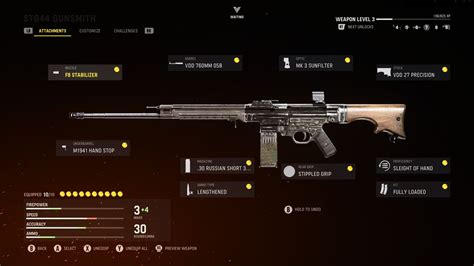 Best Call Of Duty Vanguard Stg44 Loadout Attachments Perks Class