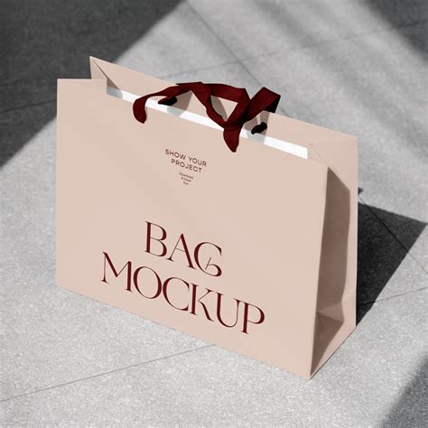 Shopping Bag On Street Mockup — Mr Mockup