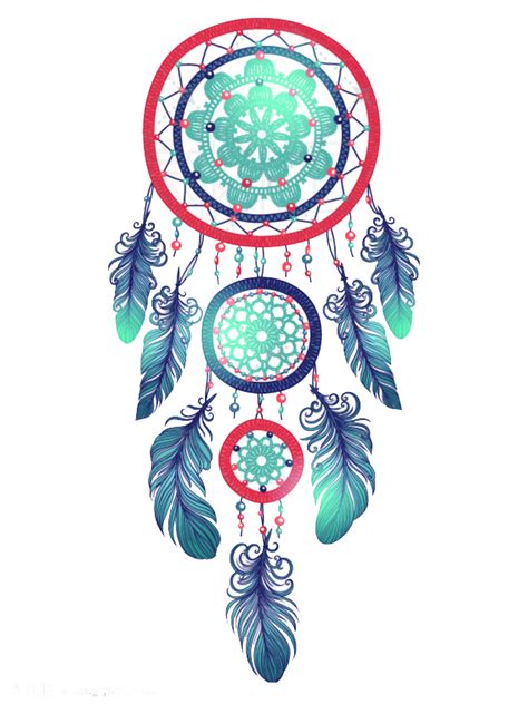 Dreamcatcher Illustration Blue Dream Catcher Png Download 7681024