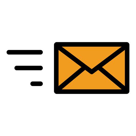 Email send icon line isolated on white background. Black flat thin icon