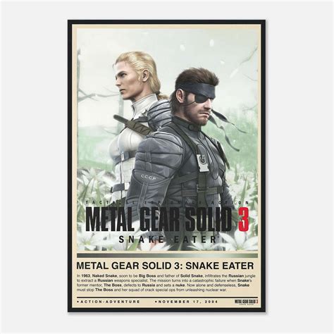 Metal Gear Solid 3 Snake Eater Poster, Video Game Poster, Full-Size
