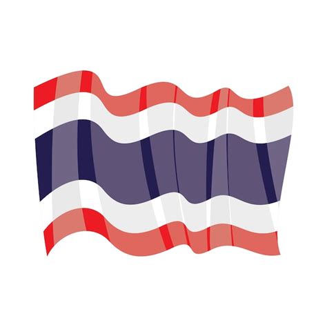 Premium Vector Thailand Flag Waving 3d Style