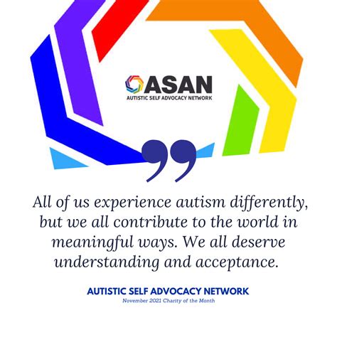 November Charity Month Autistic Self Advocacy Network