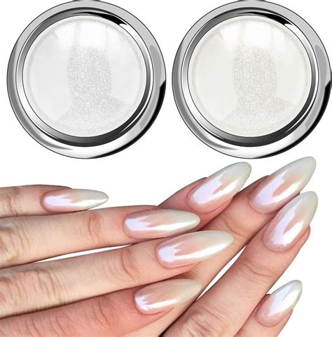 Perle Blanche Poudre Pour Ongles Chrom E Cadeau Saint Valentin Femme