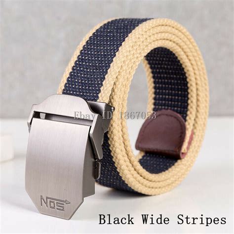 Men Canvas Belt Military Strap Waist Belts Webbing Adjustable Buckle