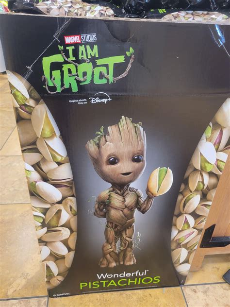 I Am Groot Pistachio Stand I Just Set Up At Work Rmarvelstudios