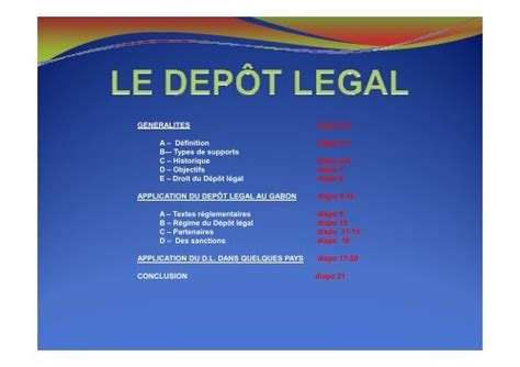 Le Depot Legal