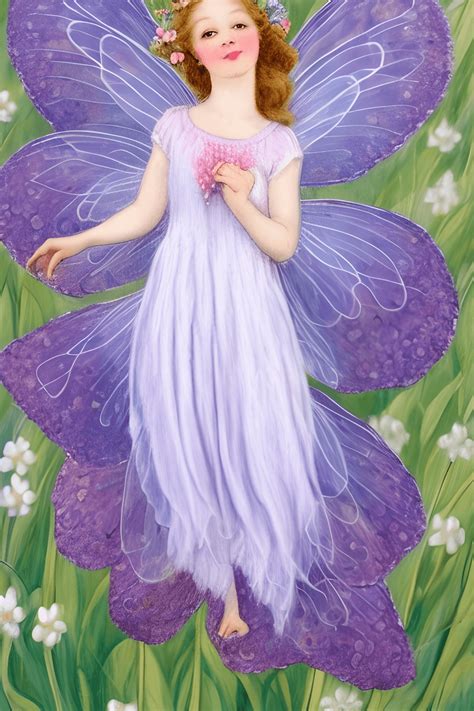 Dancing Flower Fairy In The Style Of Cicely Mary Barker · Creative Fabrica