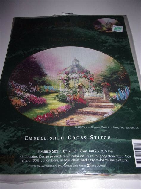 Candamar Thomas Kindade Hidden Gazebo Embellished Cross Stitch Kit Ebay