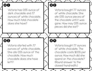 Decimal Operations Word Problem Task Cards By Live Laugh Math