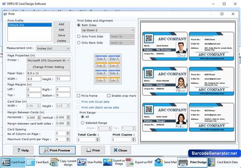 Screenshots of ID Card Generator Software – How to make identity cards