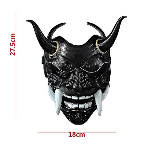 Halloween Christmas Samurai Hannya Oni Latex Mask Japanese Scary