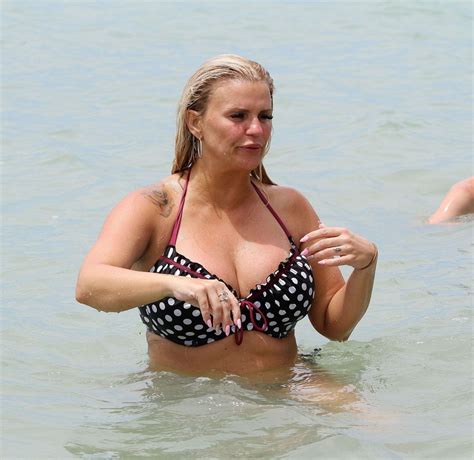 Kerry Katona In A Polka Dot Bikini At A Beach In Thailand