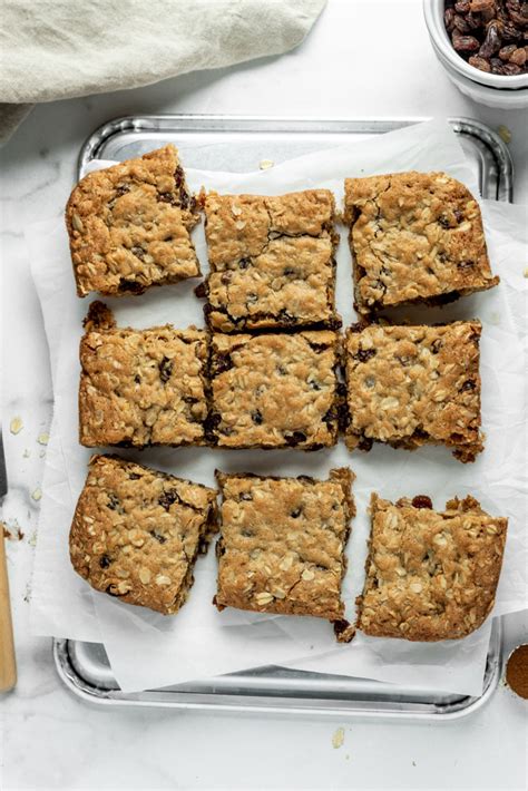 Easy Homemade Oatmeal Raisin Bars Recipe Atonce