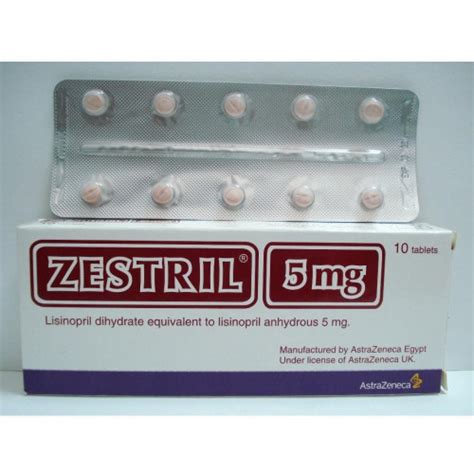 ZESTRIL 5 MG 10 TABS