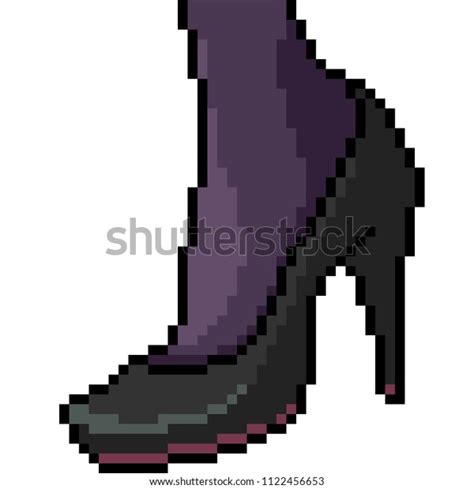 Vector Pixel Art Shoe High Heel Stock Vector Royalty Free 1122456653