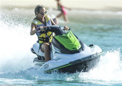 Victoria Hervey Wows In Blue Bikini As She Rides Jet Ski Daily Mail Online