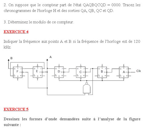 Compteurs Exercices Corrig S Tp Bascule Jk