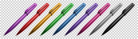 Premium Psd Collection Set Of Ballpoint Pens Isolated On Transparent