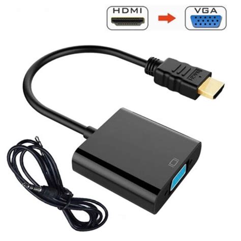 LS LAPSTER Quality Assured HDMI To VGA Adapter Cable 1080P For