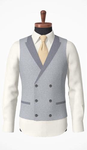 Gilet Sur Mesure Croisé Gris Mon Tailleur Paris