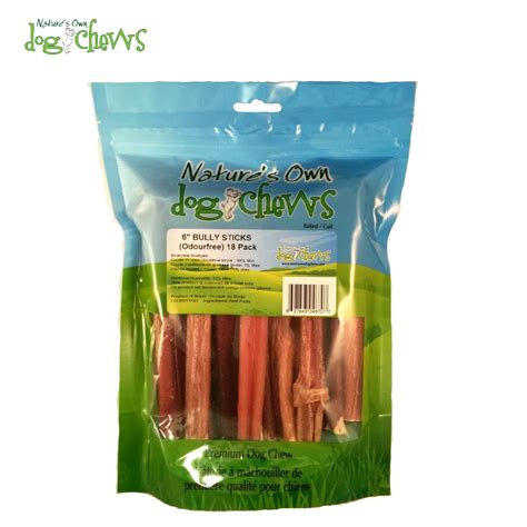 Odourfree Bully Sticks (18 per bag) (6"/15cm) - Nature`s Own Dog Chews