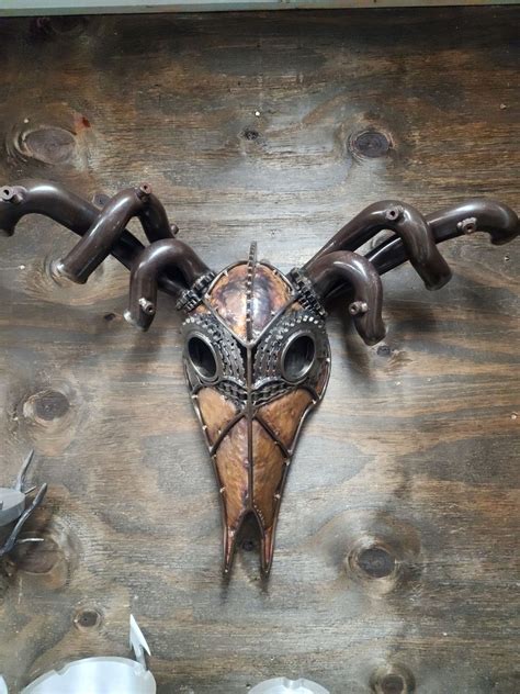 Steampunk Metal Deer Skull Sculpture Wall Art - Etsy