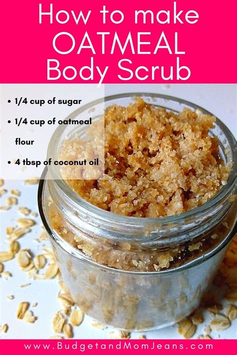 How To Make Oatmeal Body Scrub In 2021 Scrub Recipe Diy Diy Sugar