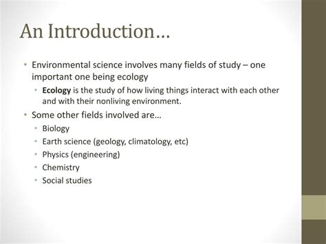 Ppt Introduction To Environmental Science Powerpoint Presentation