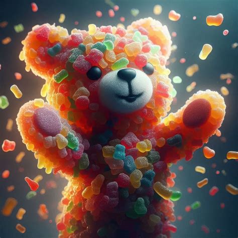 Gimme a gummy bear hug -- art by Cilia | Gummy bears, Gummies, Bear art
