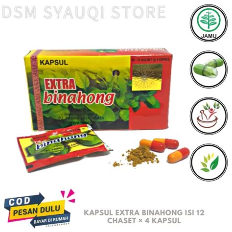 Kapsul Extra Binahong Kapsul Ekstrak Binahong Original Berholo Emas