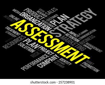 Assessment Word Cloud Business Concept Stock Vector Royalty Free