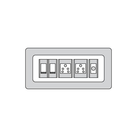 Premium Vector Electric Board With 2 Switches 2 Electric Sockets And 1 Tv Socket Flat Design